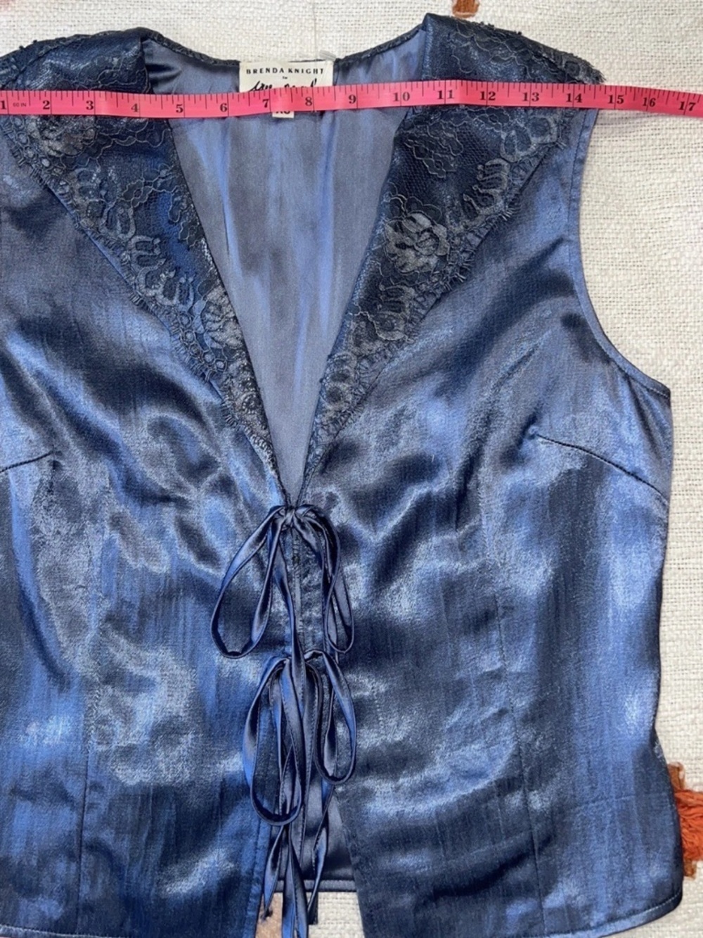 🆕 Free People x Brenda Knight Satin and Lace Maxi Skirt & Vest Set XS - Picture 10 of 16